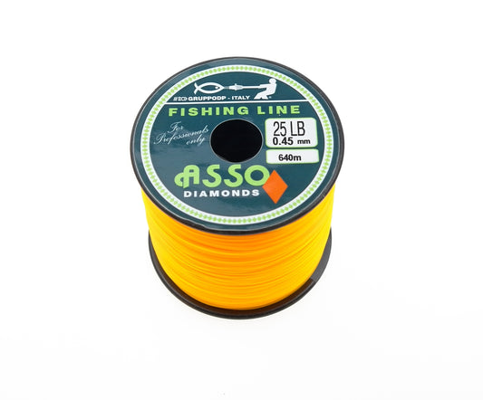 ASSO Diamonds Gold Fishing Line 4OZ Spool 25 LB